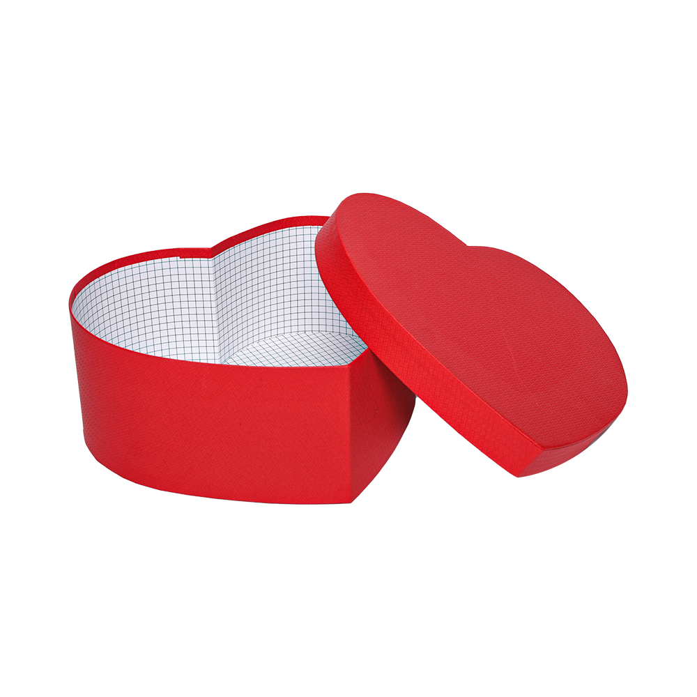 Caja de regalo de lujo roja en forma de corazón para arreglos con tapas, paquete de regalo de lujo, juego de 3 (S/M/L)