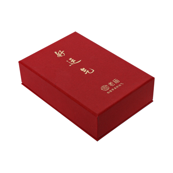 Filled eva lined premium cardboard paper jewelry box gift box - matte red