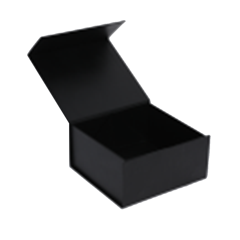 Flip top magnetic clothing box with lid black gift box collapsible gift box with magnetic lid (matte black)