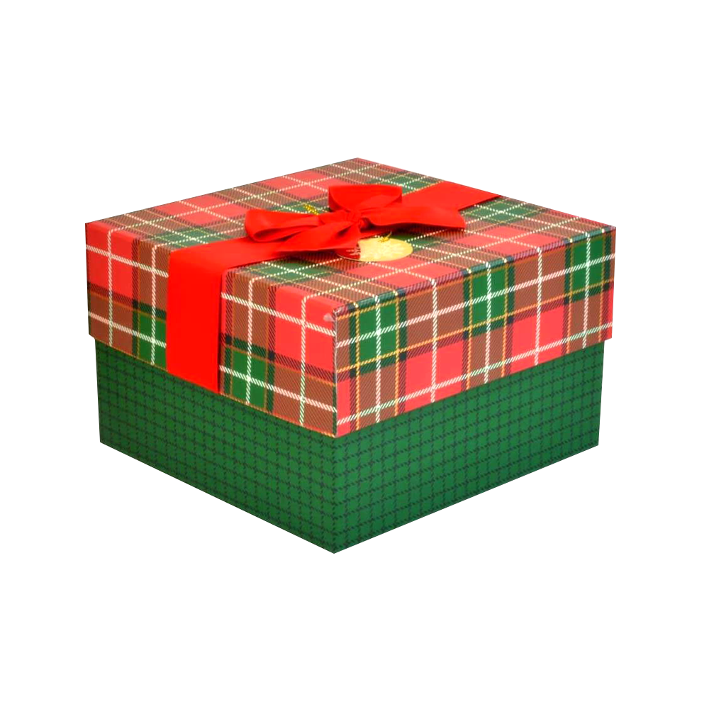 Merry christmas gift box elegant and funny snowman design hard christmas box perfect for wrapping christmas decorated gifts (red)