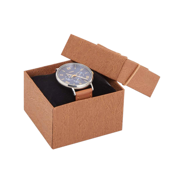 Brown gift boxes for watches with pillow cushion jewelry gift boxes for bracelets